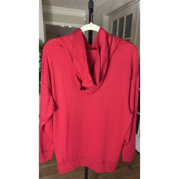 Beyond Yoga Women's Red Hoodie Size S Modal Blend Soft Pullover Made in USA - Picture 5 of 7